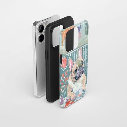 Double-Layer Semi-Handprinted Tough Matte iPhone Case