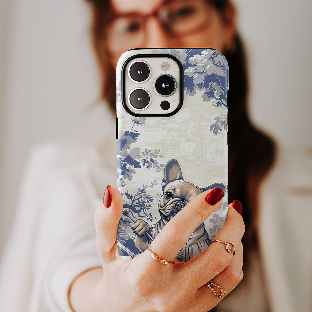 Double-Layer Semi-Handprinted Tough Matte iPhone Case