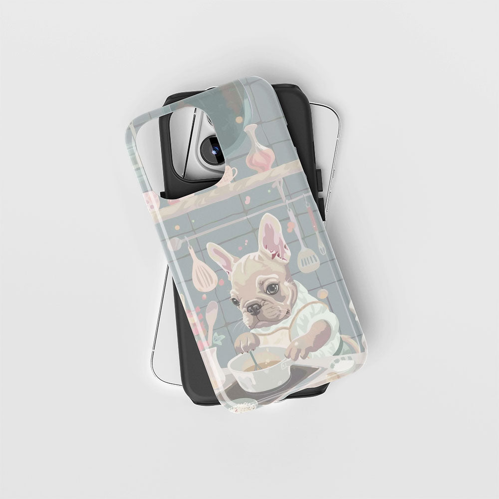 Double-Layer Semi-Handprinted Tough Matte iPhone Case