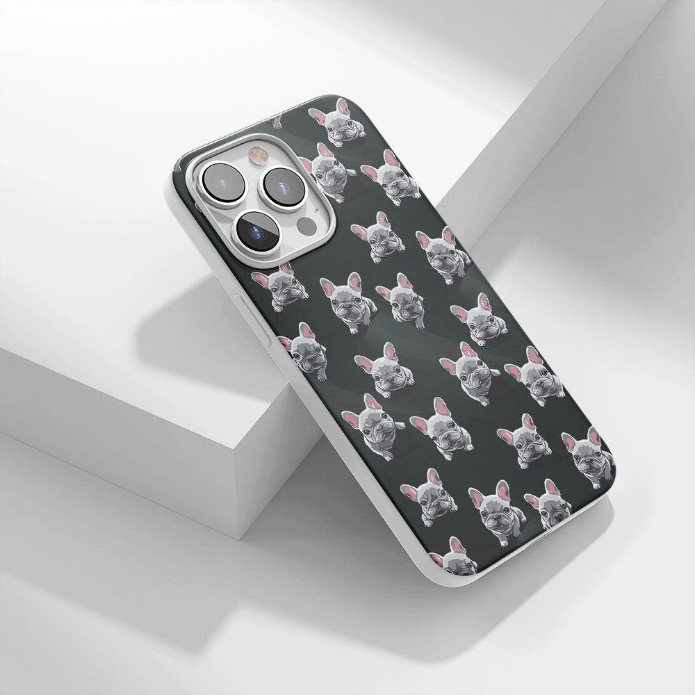 Latest 3rd-Generation Crystal Tough Glossy French Bulldog Black iPhone Case