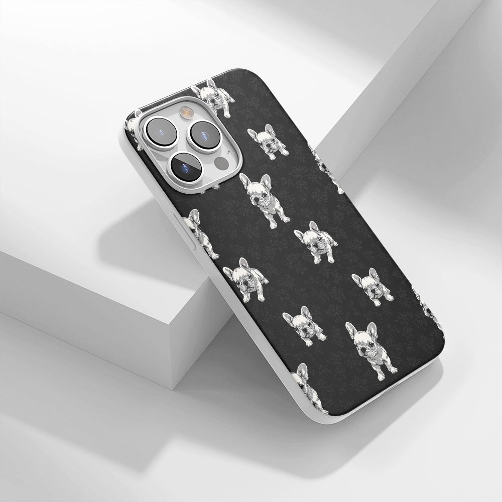 Latest 3rd-Generation Crystal Tough Glossy French Bulldog Black iPhone Case