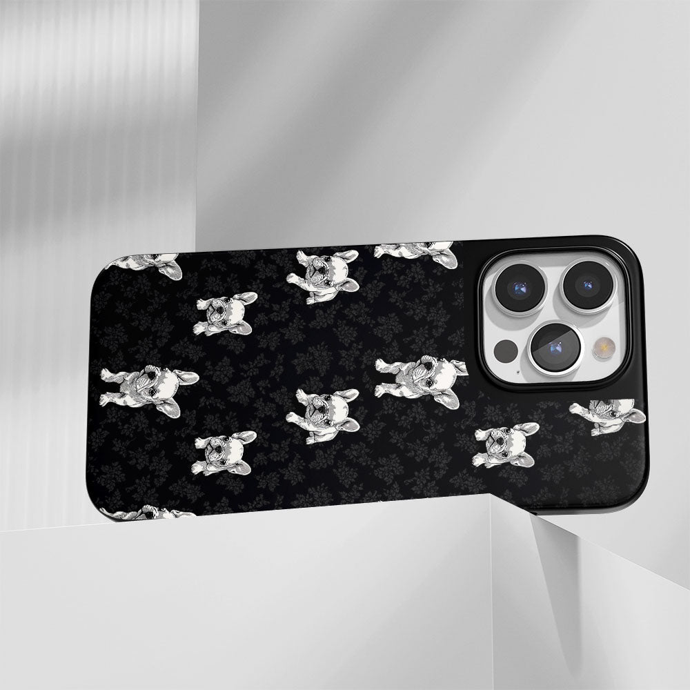 Industry-Level Tough Matte French Bulldog Black iPhone Case