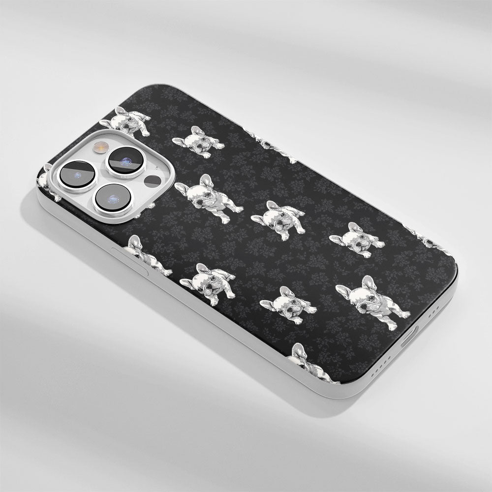 Latest 3rd-Generation Crystal Tough Glossy French Bulldog Black iPhone Case