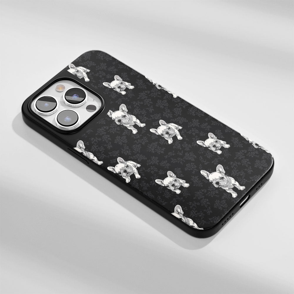 Industry-Level Tough Matte French Bulldog Black iPhone Case