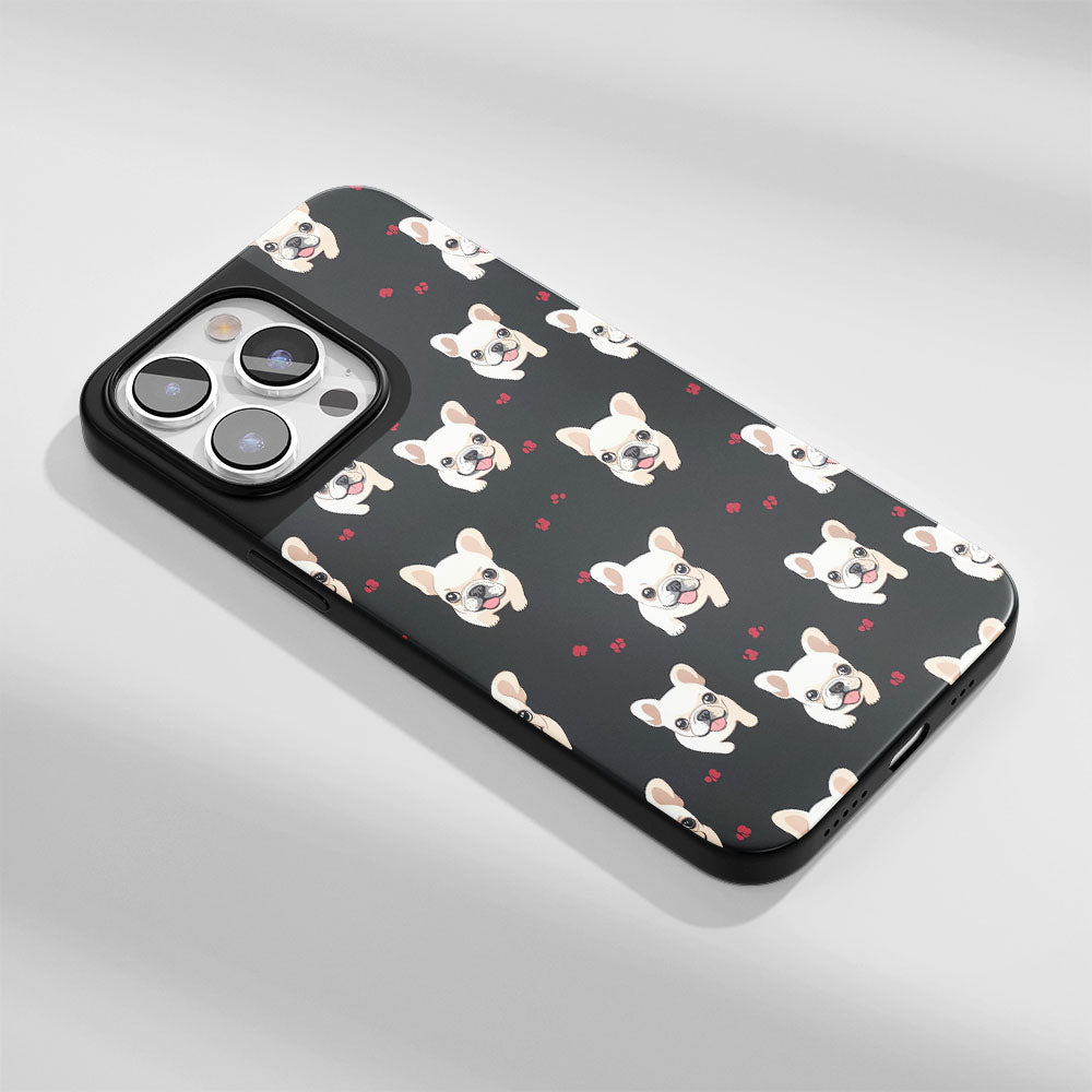 Industry-Level Tough Matte French Bulldog Black iPhone Case