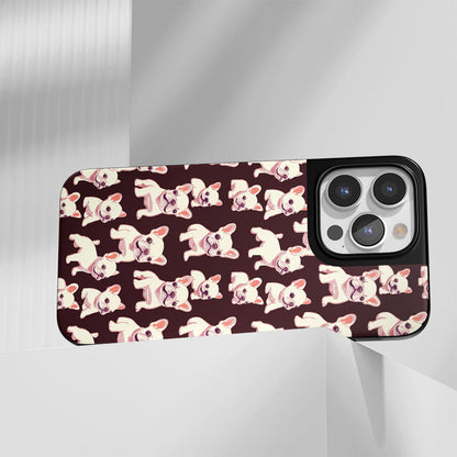 Industry-Level Tough Matte French Bulldog Black iPhone Case
