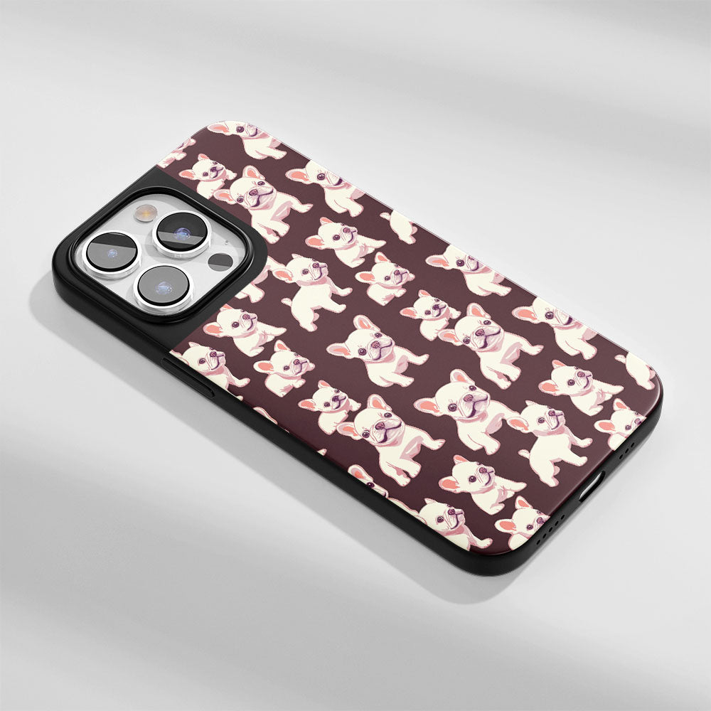 Industry-Level Tough Matte French Bulldog Black iPhone Case