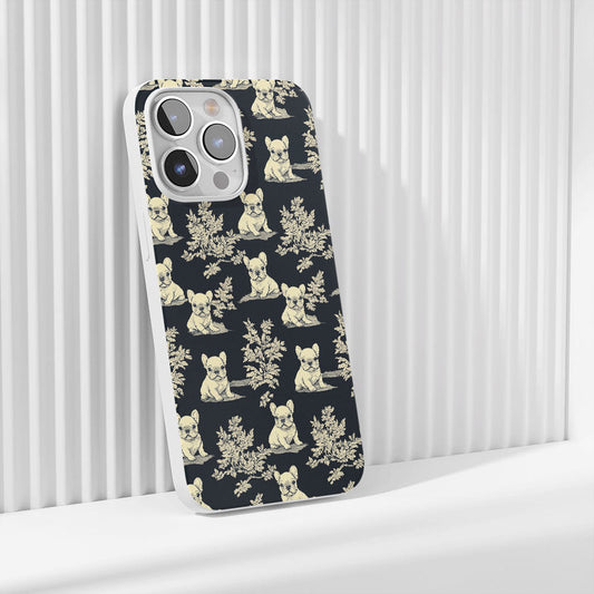 Latest 3rd-Generation Crystal Tough Glossy French Bulldog Black iPhone Case