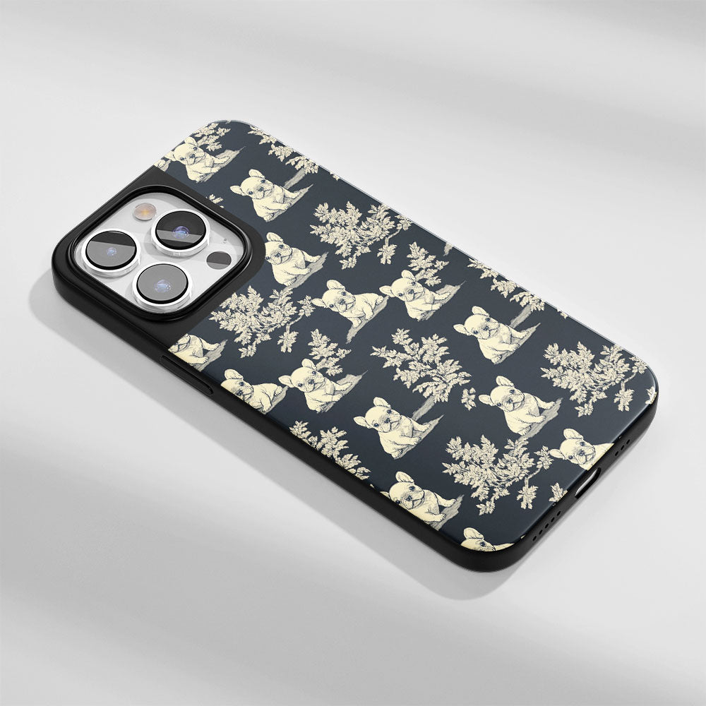 Industry-Level Tough Matte French Bulldog Black iPhone Case