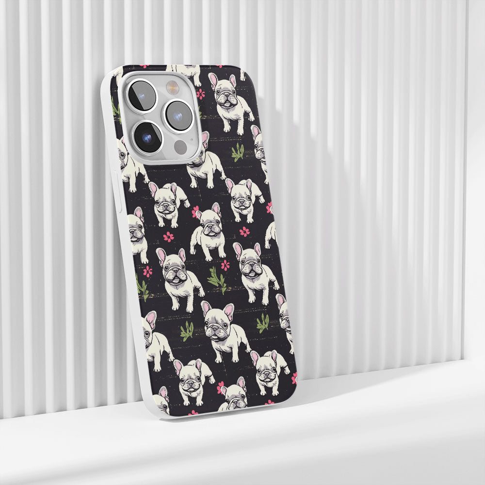 Latest 3rd-Generation Crystal Tough Glossy French Bulldog Black iPhone Case