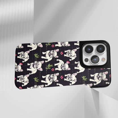 Industry-Level Tough Matte French Bulldog Black iPhone Case