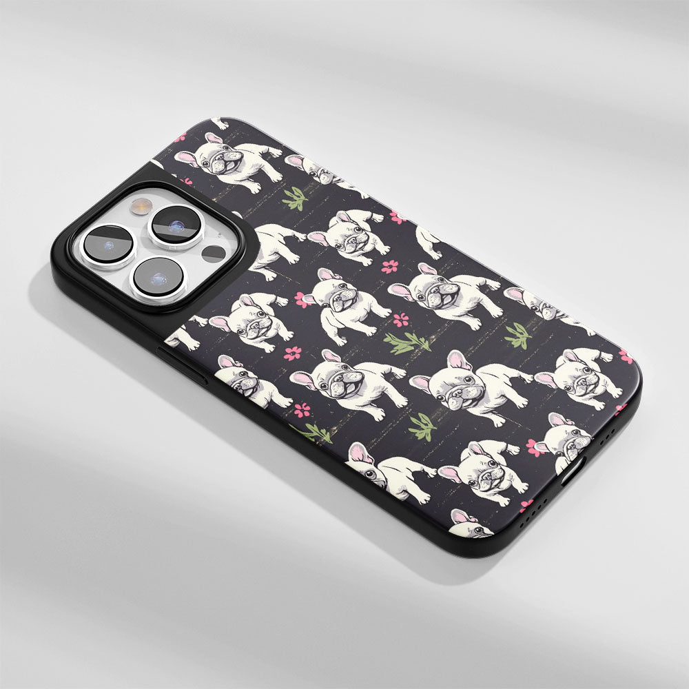 Industry-Level Tough Matte French Bulldog Black iPhone Case