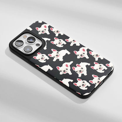 Industry-Level Tough Matte French Bulldog Black iPhone Case