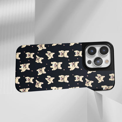 Industry-Level Tough Matte French Bulldog Black iPhone Case