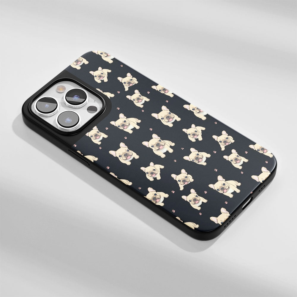 Industry-Level Tough Matte French Bulldog Black iPhone Case