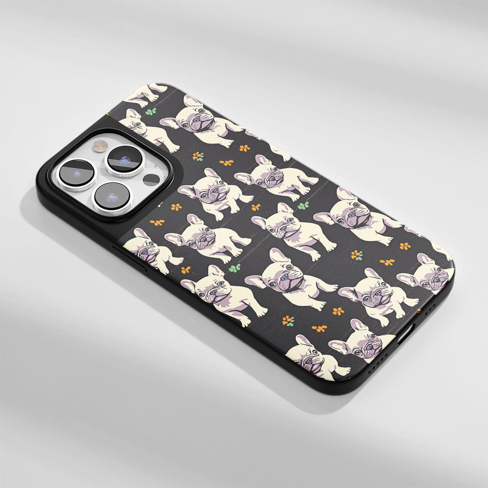 Industry-Level Tough Matte French Bulldog Black iPhone Case