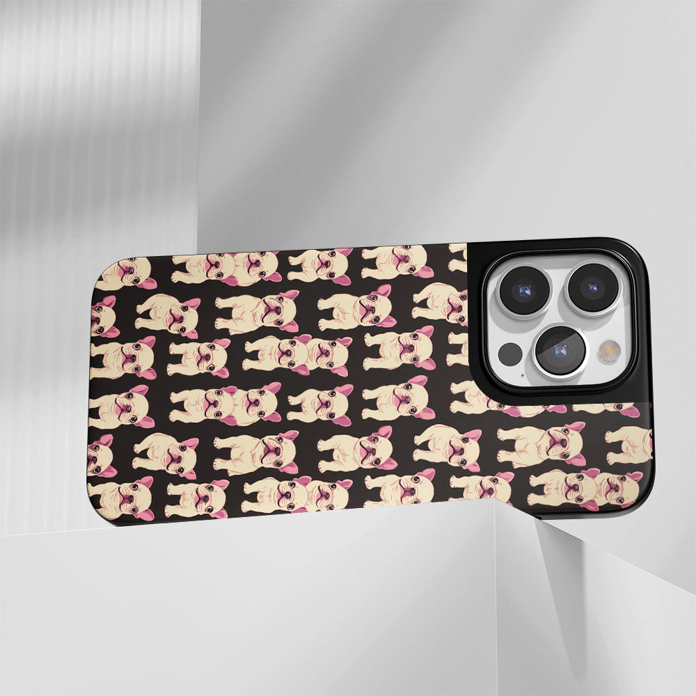 Industry-Level Tough Matte French Bulldog Black iPhone Case