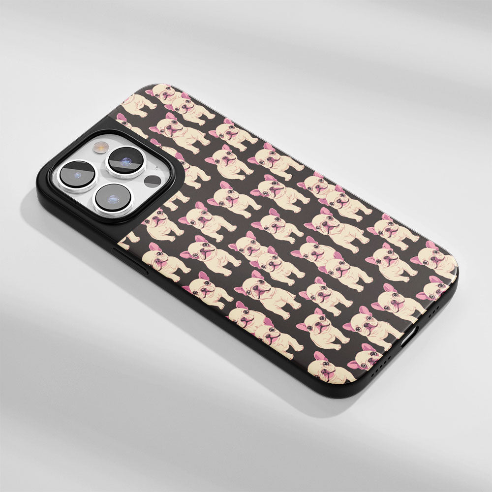 Industry-Level Tough Matte French Bulldog Black iPhone Case