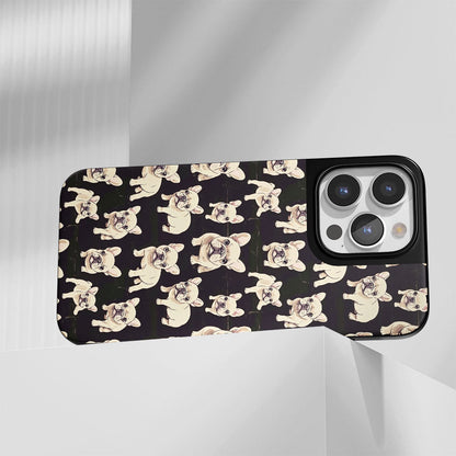 Industry-Level Tough Matte French Bulldog Black iPhone Case