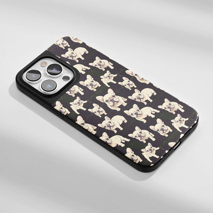 Industry-Level Tough Matte French Bulldog Black iPhone Case