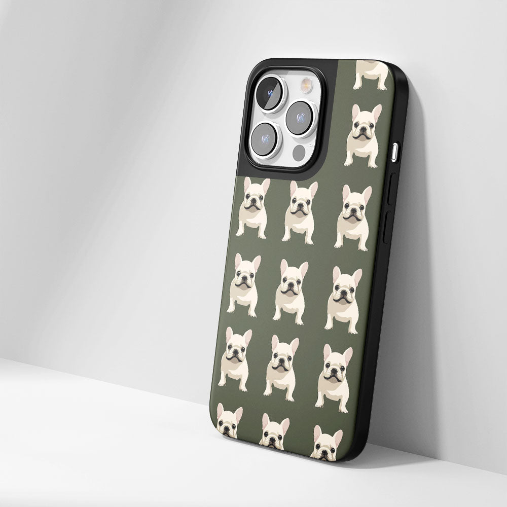 Industry-Level Tough Matte French Bulldog Black iPhone Case