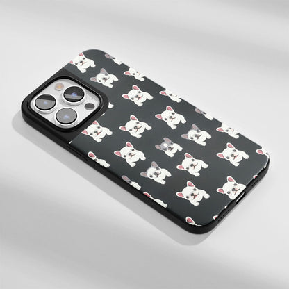 Industry-Level Tough Matte French Bulldog Black iPhone Case