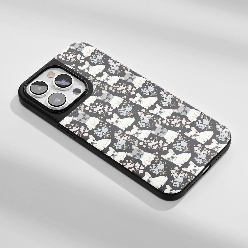 Industry-Level Tough Matte French Bulldog Black iPhone Case