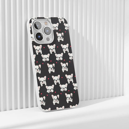 Latest 3rd-Generation Crystal Tough Glossy French Bulldog Black iPhone Case