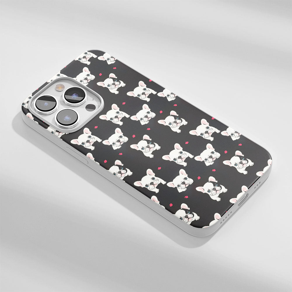 Latest 3rd-Generation Crystal Tough Glossy French Bulldog Black iPhone Case