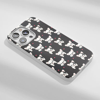 Latest 3rd-Generation Crystal Tough Glossy French Bulldog Black iPhone Case