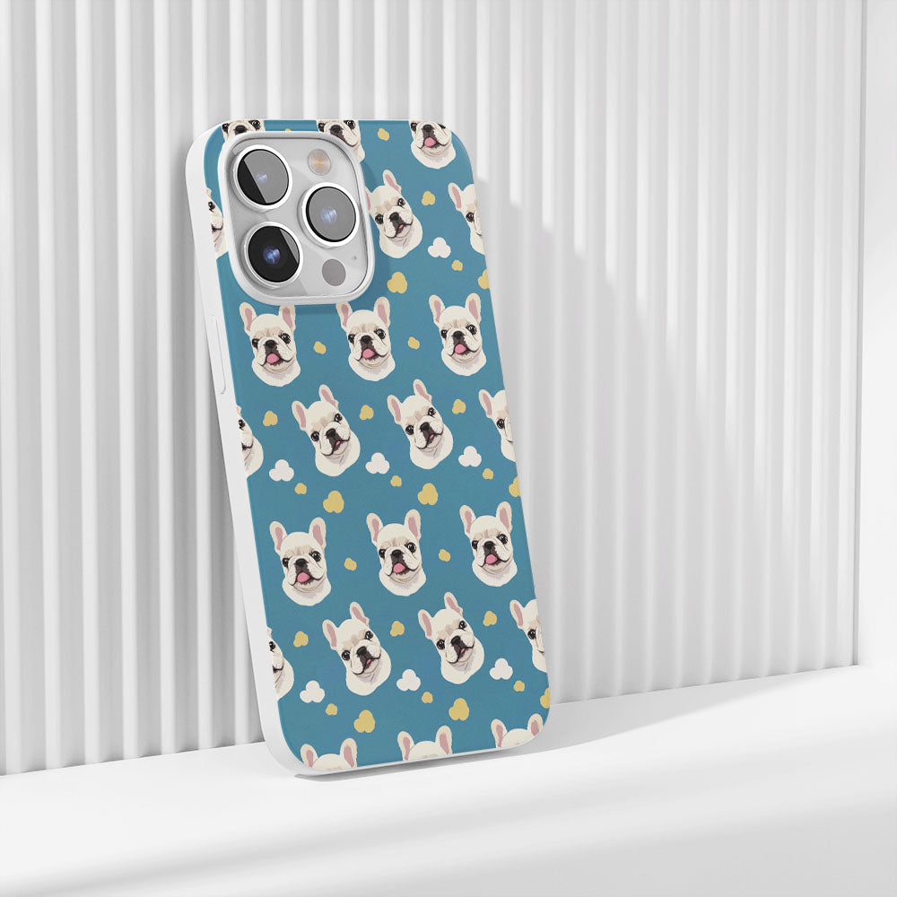 Latest 3rd-Generation Crystal Tough Glossy French Bulldog Blue iPhone Case