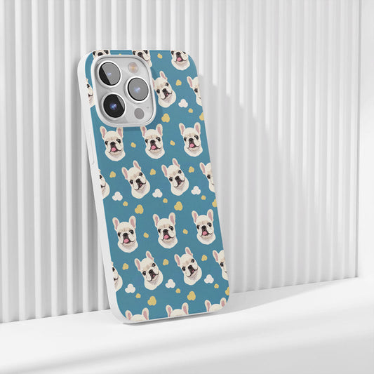 Latest 3rd-Generation Crystal Tough Glossy French Bulldog Blue iPhone Case