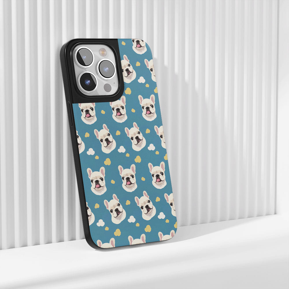 Industry-Level Tough Matte French Bulldog Blue iPhone Case