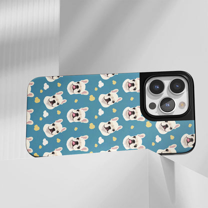 Industry-Level Tough Matte French Bulldog Blue iPhone Case