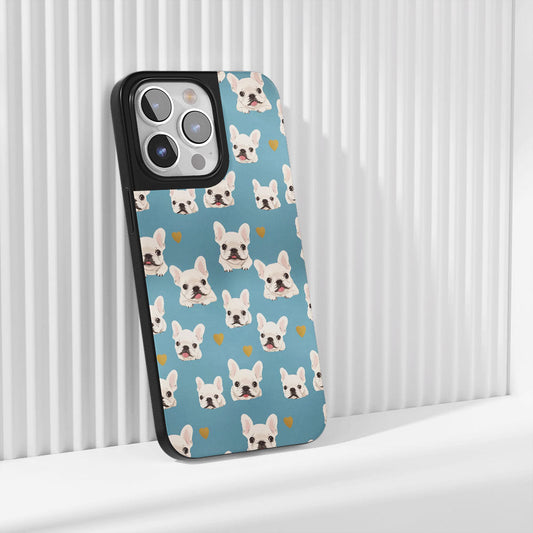 Industry-Level Tough Matte French Bulldog Blue iPhone Case