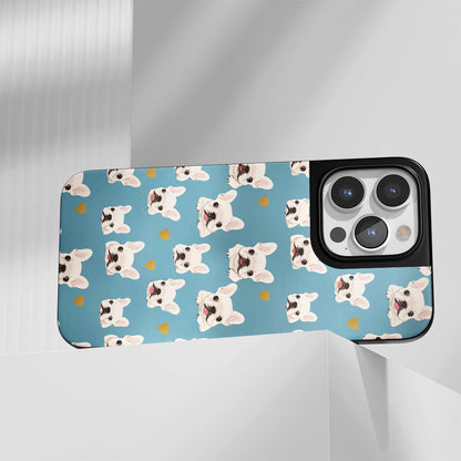 Industry-Level Tough Matte French Bulldog Blue iPhone Case