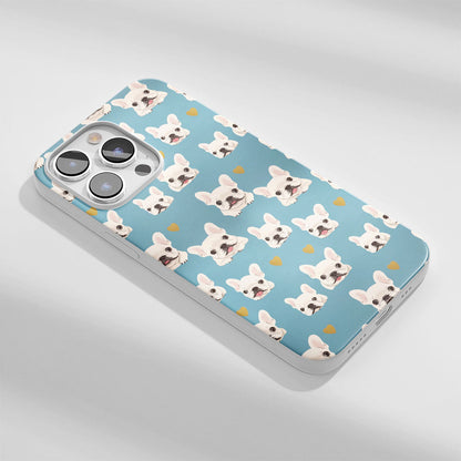 Latest 3rd-Generation Crystal Tough Glossy French Bulldog Blue iPhone Case