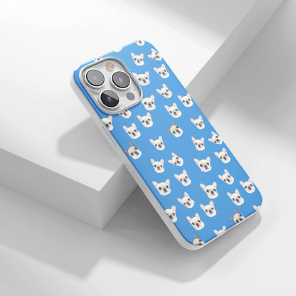 Latest 3rd-Generation Crystal Tough Glossy French Bulldog Blue iPhone Case