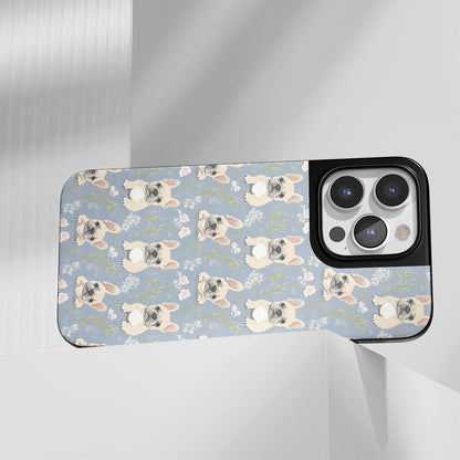 Industry-Level Tough Matte French Bulldog Blue iPhone Case