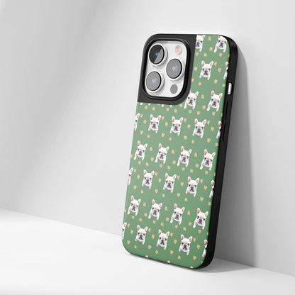 Industry-Level Tough Matte French Bulldog Green iPhone Case