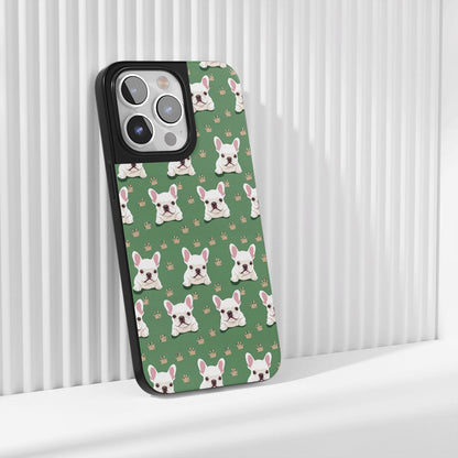 Industry-Level Tough Matte French Bulldog Green iPhone Case