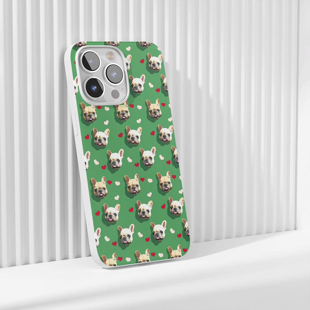 Latest 3rd-Generation Crystal Tough Glossy French Bulldog Green iPhone Case