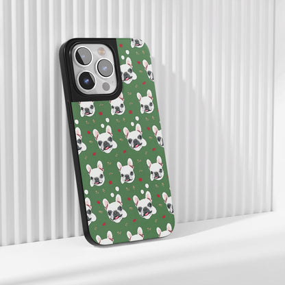 Industry-Level Tough Matte French Bulldog Green iPhone Case