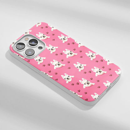 Latest 3rd-Generation Crystal Tough Glossy French Bulldog Pink iPhone Case