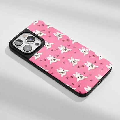 Industry-Level Tough Matte French Bulldog Pink iPhone Case