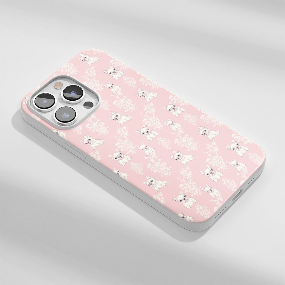 Latest 3rd-Generation Crystal Tough Glossy French Bulldog Pink iPhone Case