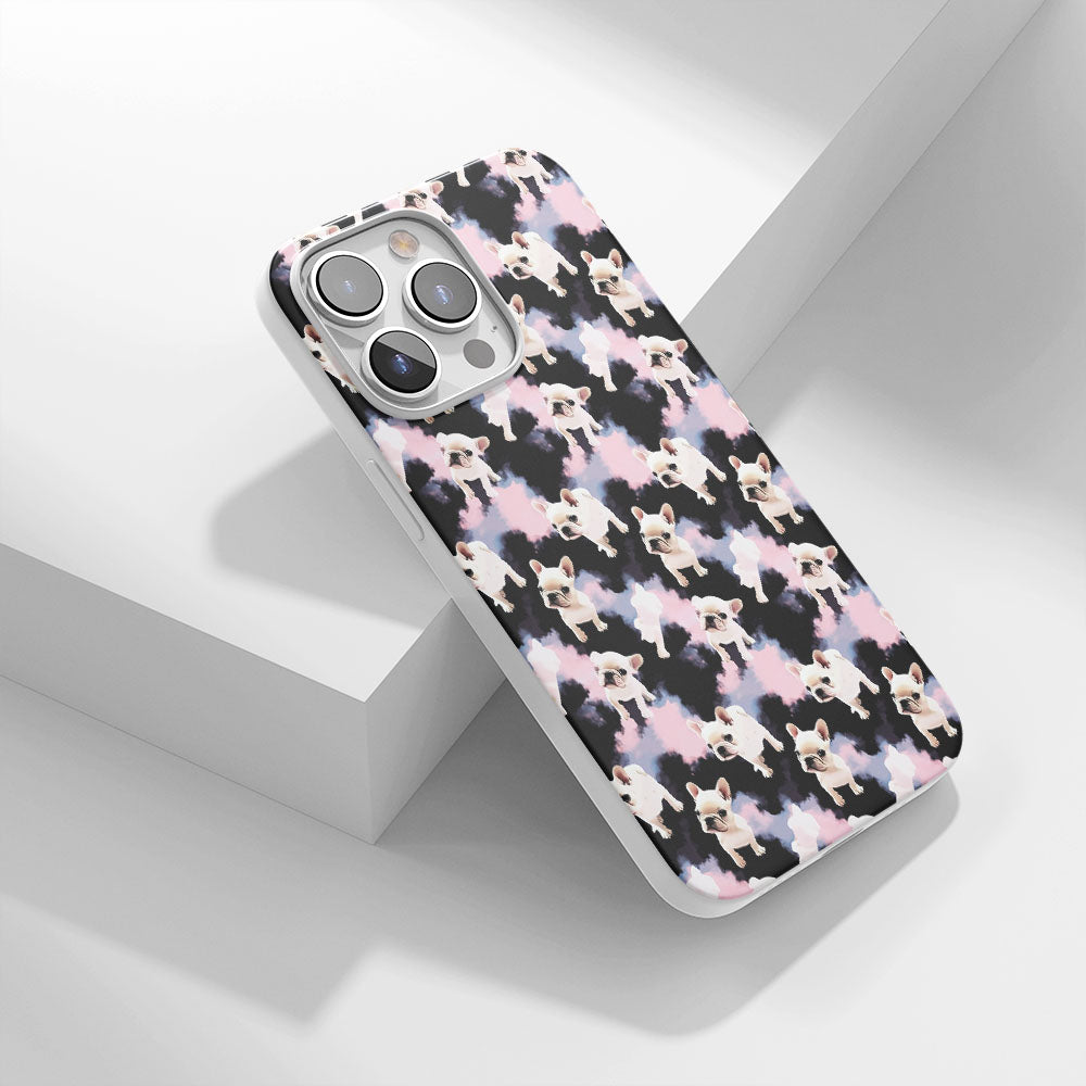 Latest 3rd-Generation Crystal Tough Glossy French Bulldog Pink iPhone Case