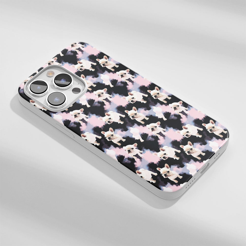 Latest 3rd-Generation Crystal Tough Glossy French Bulldog Pink iPhone Case