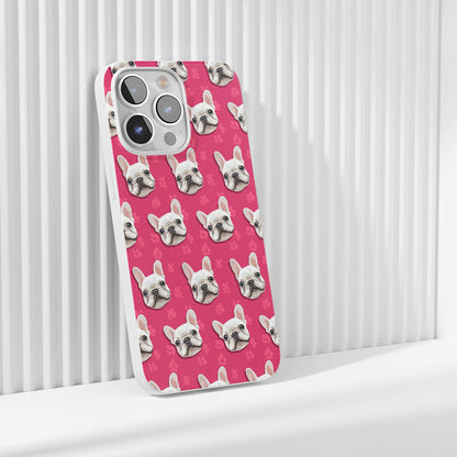 Latest 3rd-Generation Crystal Tough Glossy French Bulldog Pink iPhone Case