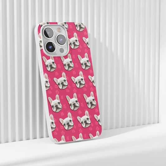 Latest 3rd-Generation Crystal Tough Glossy French Bulldog Pink iPhone Case